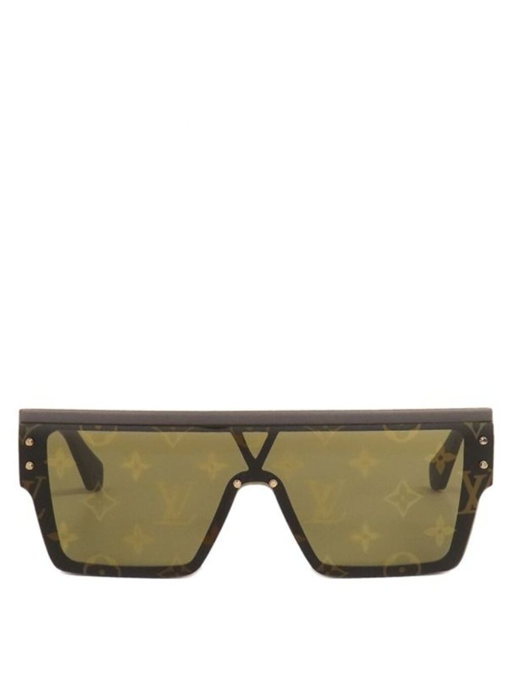 Louis Vuitton Sunglasses LV Waimea L Acetate Chocolate Brown Gold LV Signature
